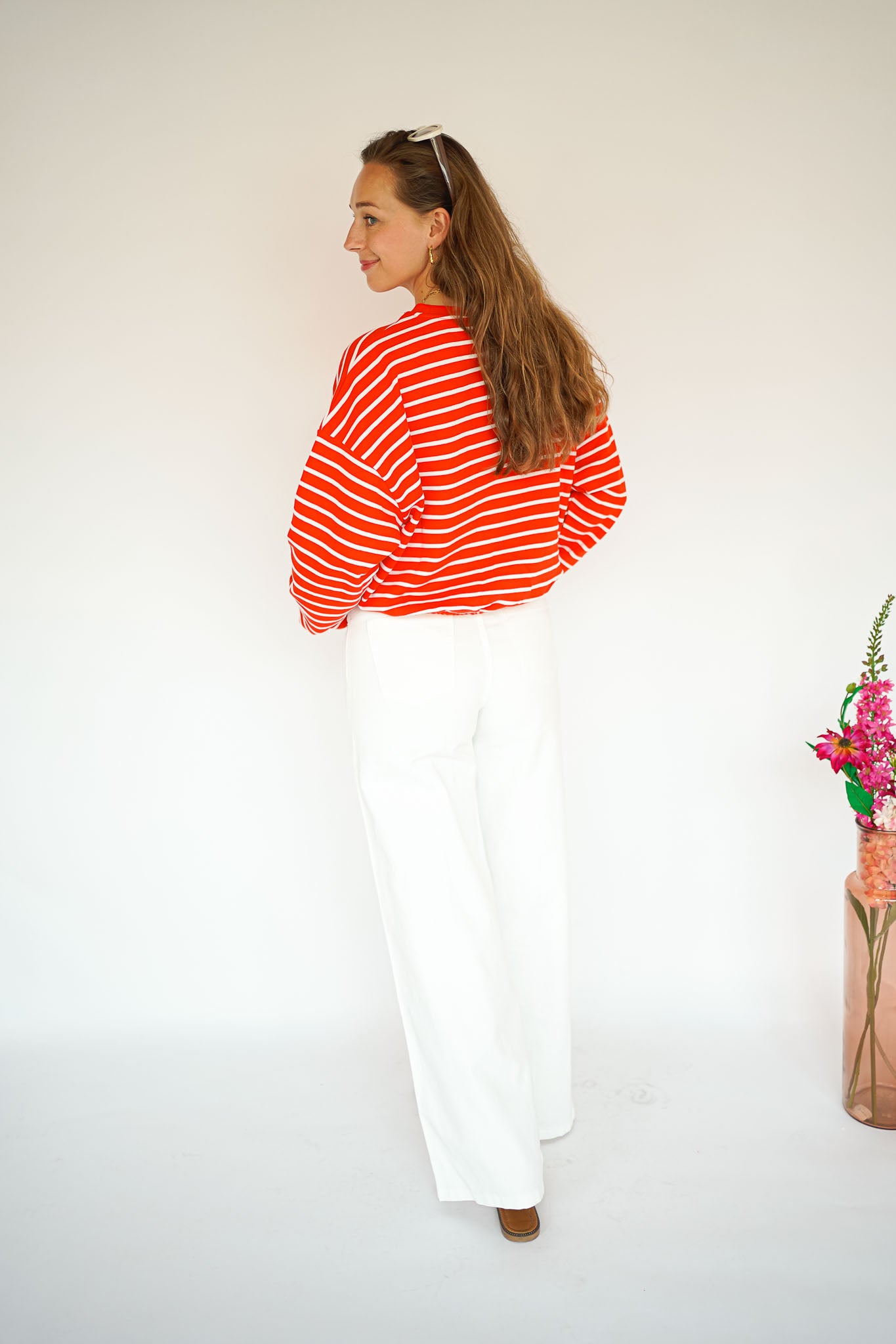 Ichi Bauma Sweater Red Striped
