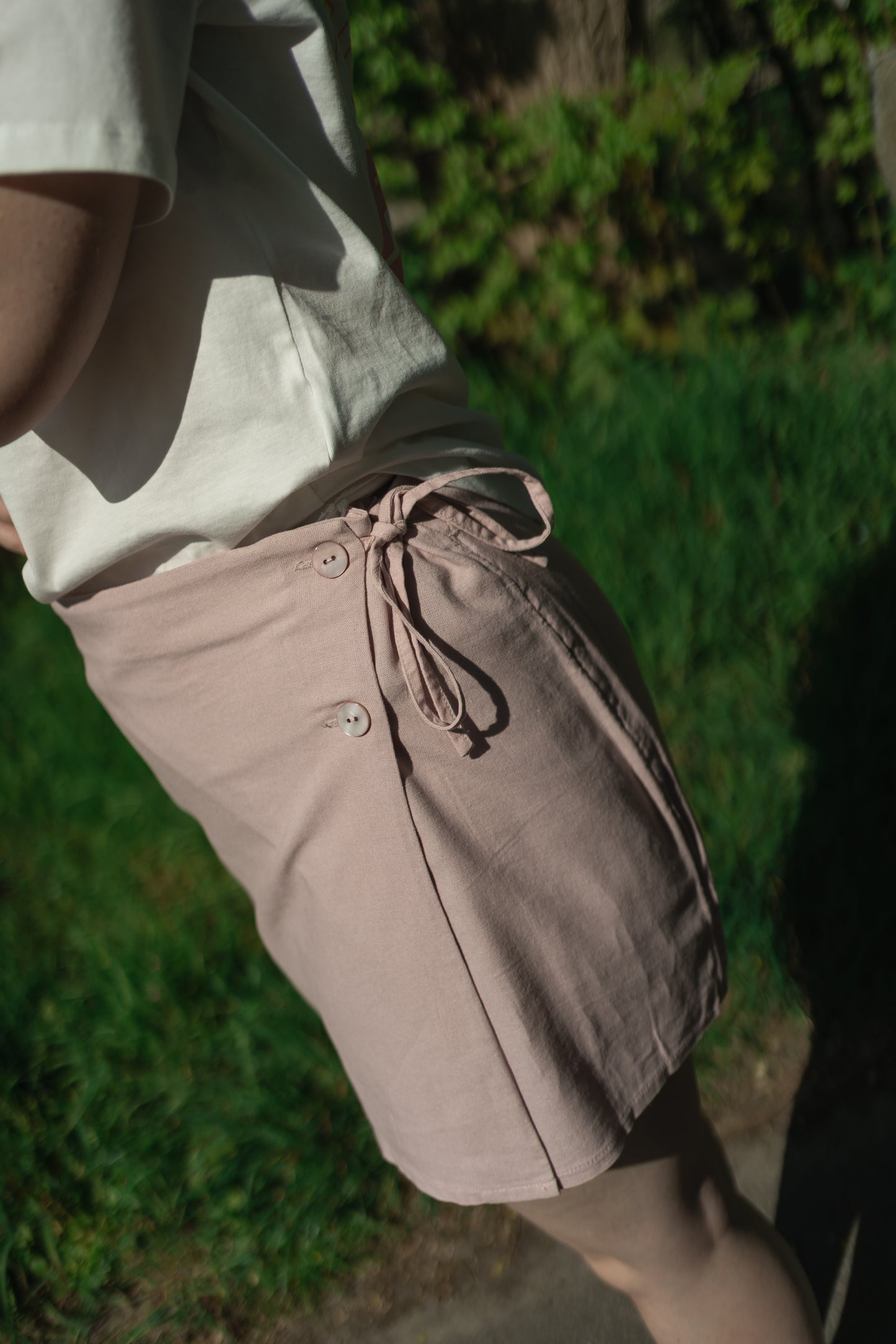 Only Caro Wrap Skirt Pink