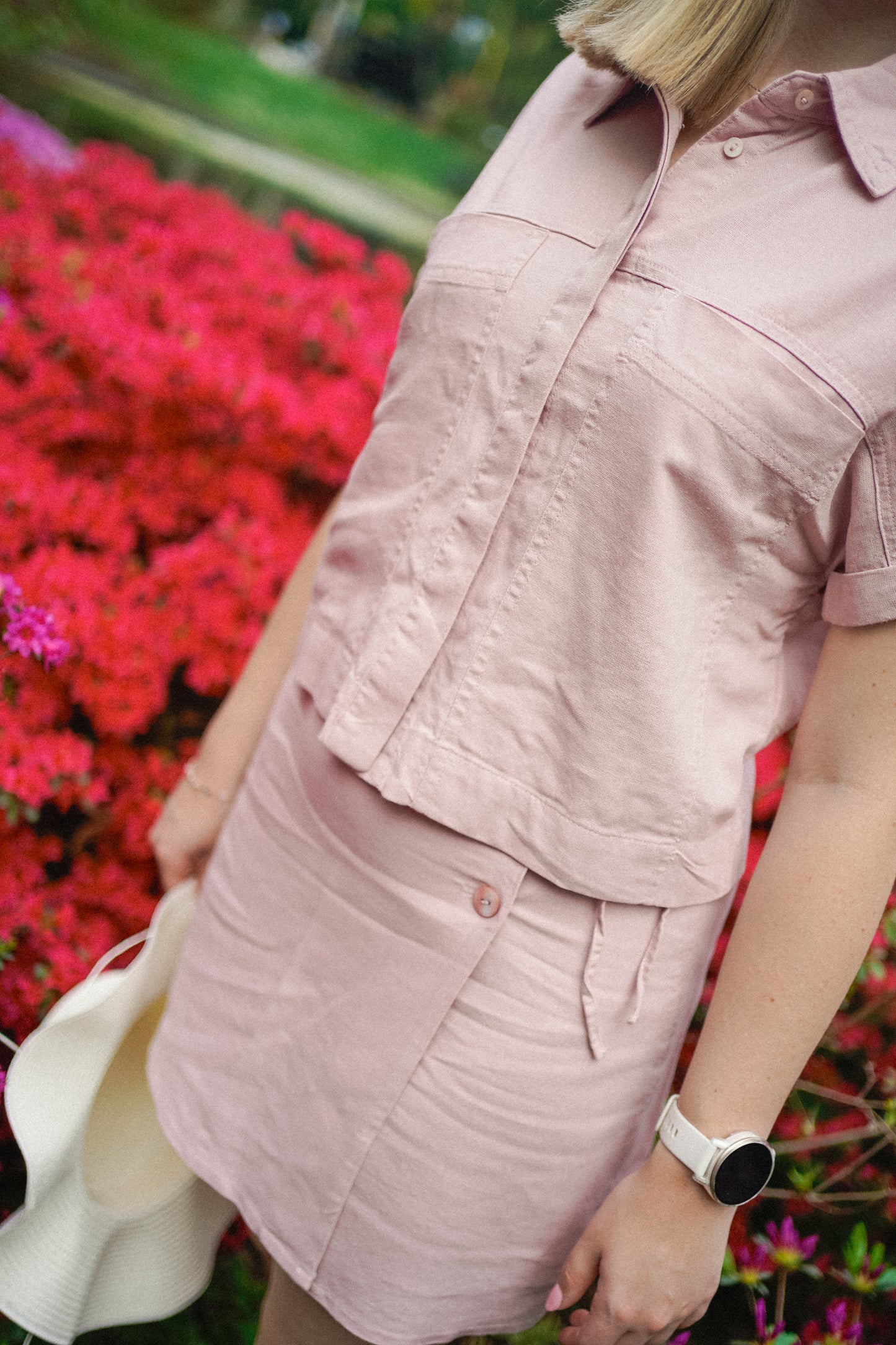 Only Caro Wrap Skirt Pink