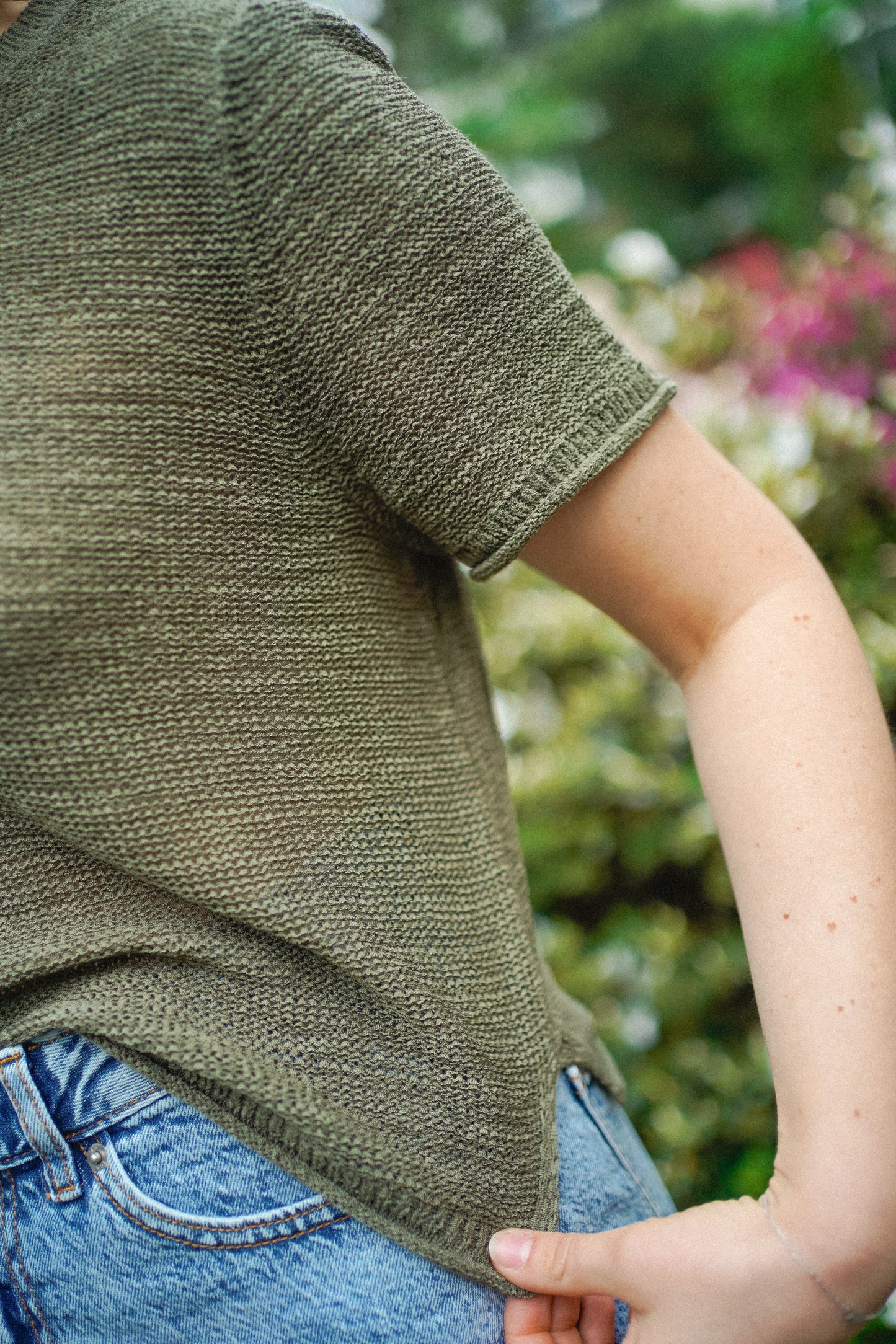 Only Sunny Knit T-Shirt Kaki