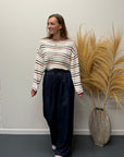 Only Geena knit stripe Rood