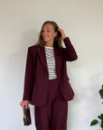 Ichi Fava blazer bordeaux