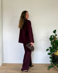 Ichi Fava blazer bordeaux