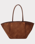 Suede handbag camel