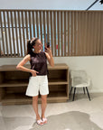 JDY Leslie top Brown