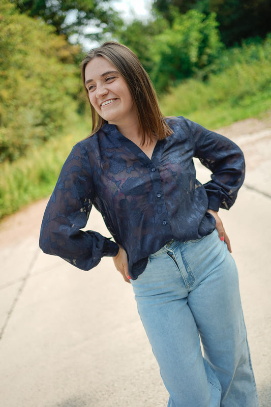 Jdy Grace Shirt Dark blue