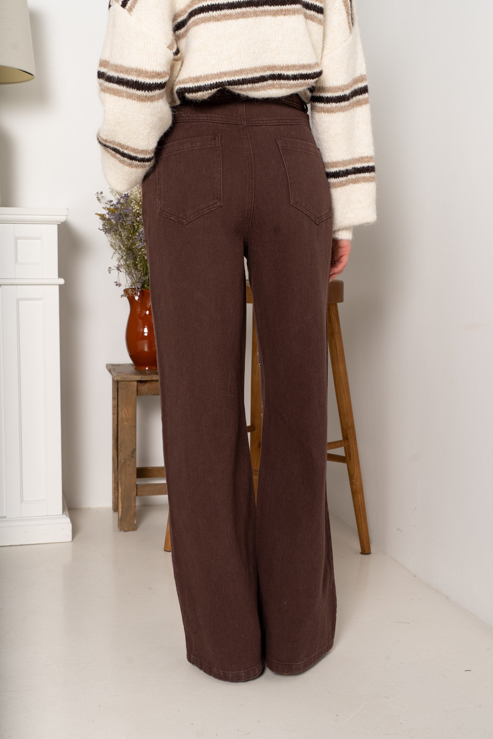 Brown wide pants