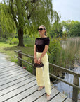 JDY Astra off shoulder knit brown