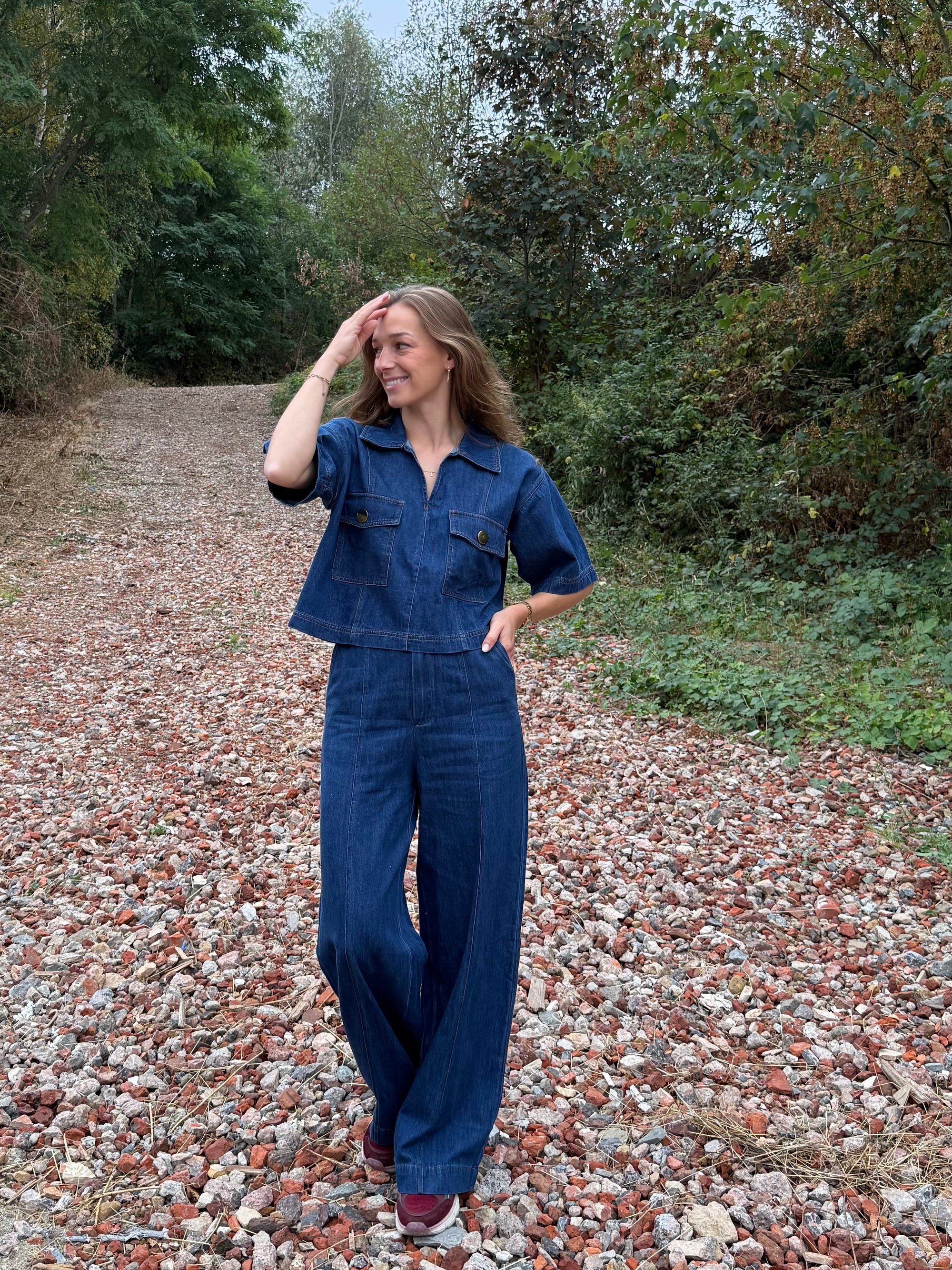 Denim set dark blue