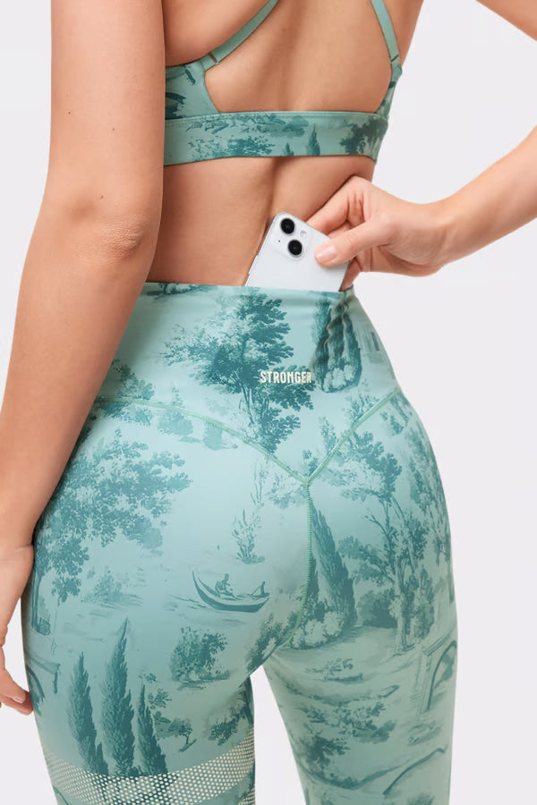 The Printed One Legging Green