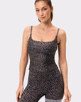 The printed one strap tank top zebra