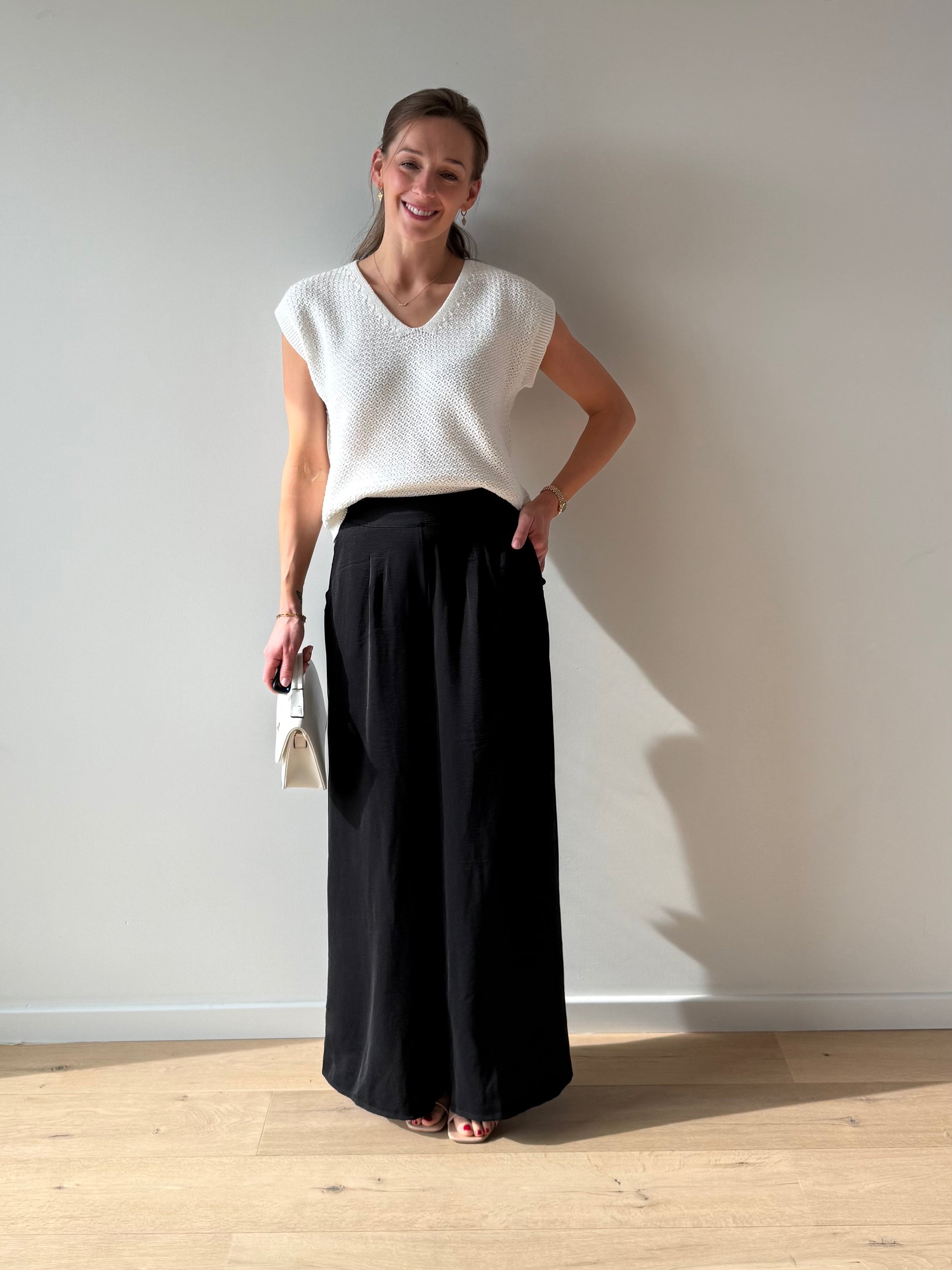 JDY Martha Button Pullover White