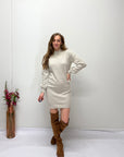 Jdy Rue Neck dress beige