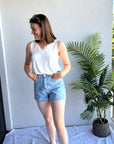 Bow jeans short