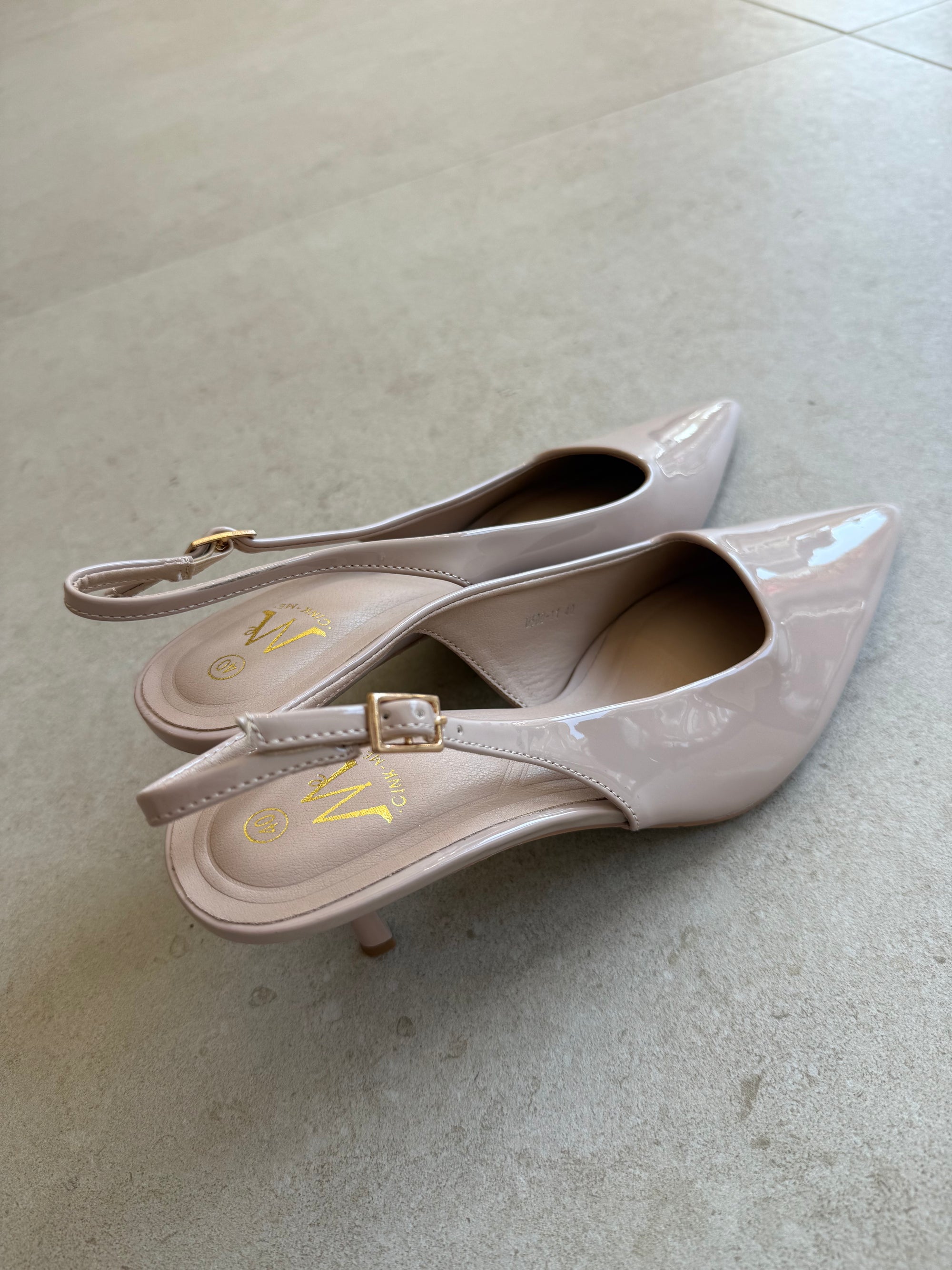 Pink slingback heels