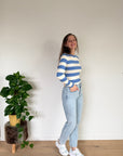 JDY Plum longsteeve stripe Blue