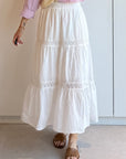 Olivia long white skirt