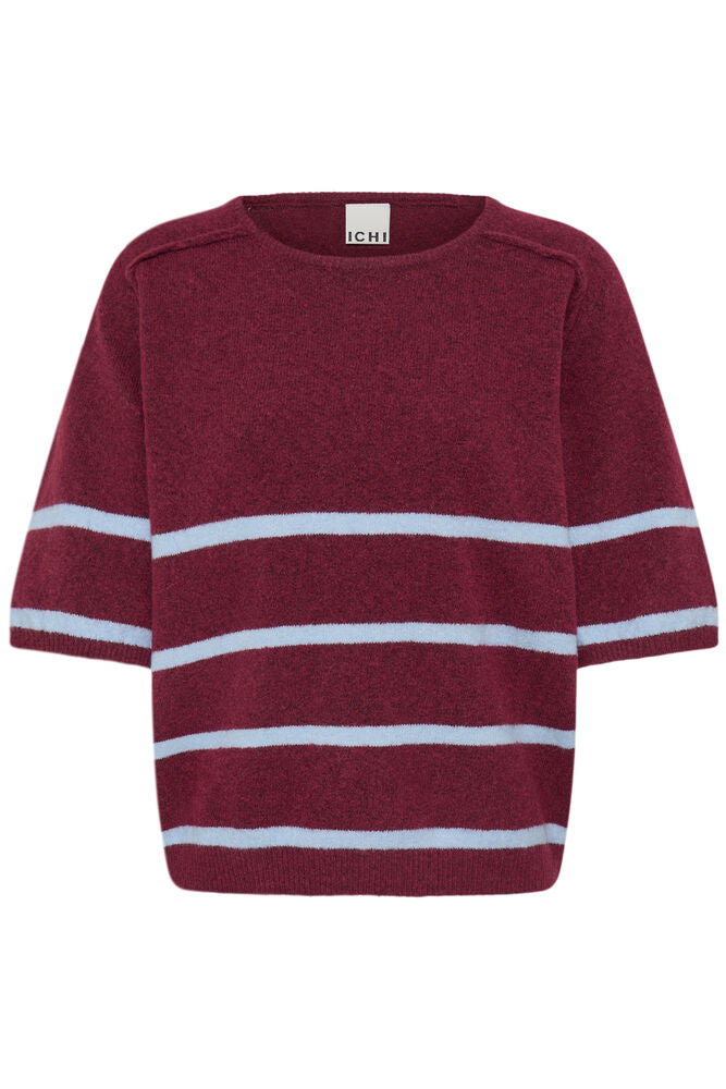 Ichi Dasila knit bordeaux blauw