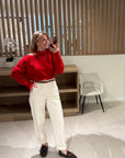 Off shoulder pull TU RED