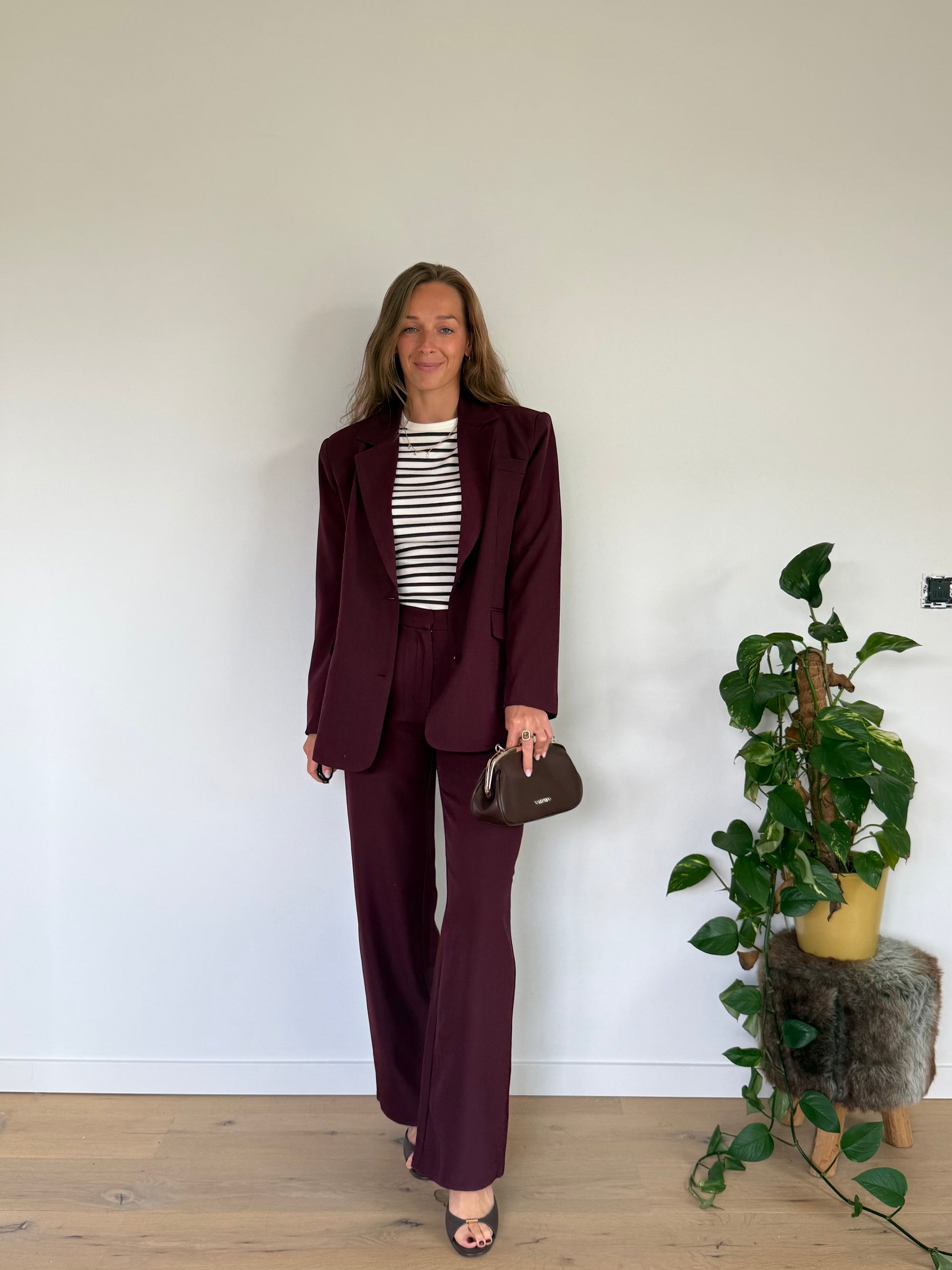 Ichi Fava blazer bordeaux
