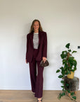 Ichi Fava blazer bordeaux