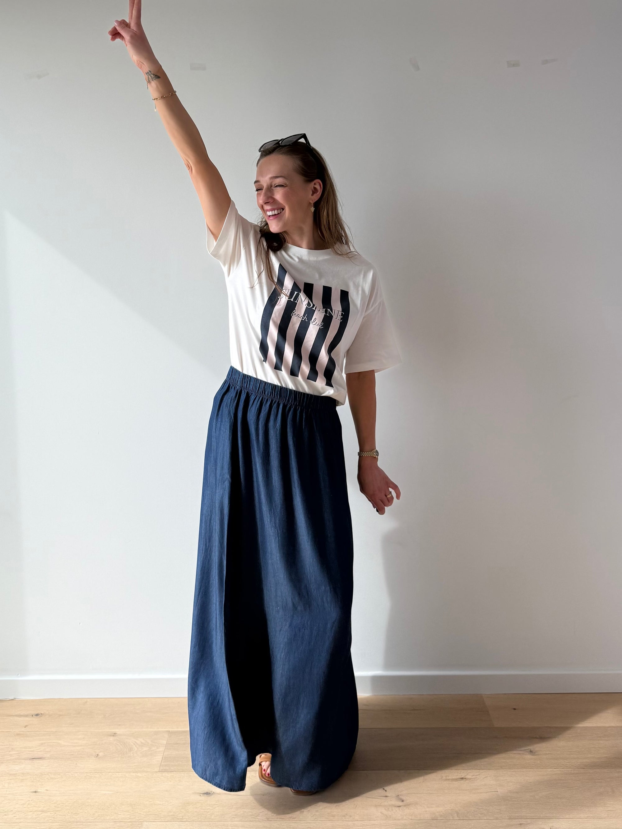 JDY Carla T-shirt Blue/Pink