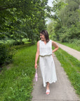 Ichi Linno skirt White