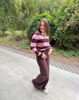 JDY Melany polo knit Bruin/ Roze
