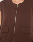 Mouwloos vestje choco TU