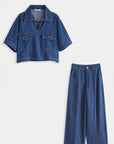 Denim set dark blue