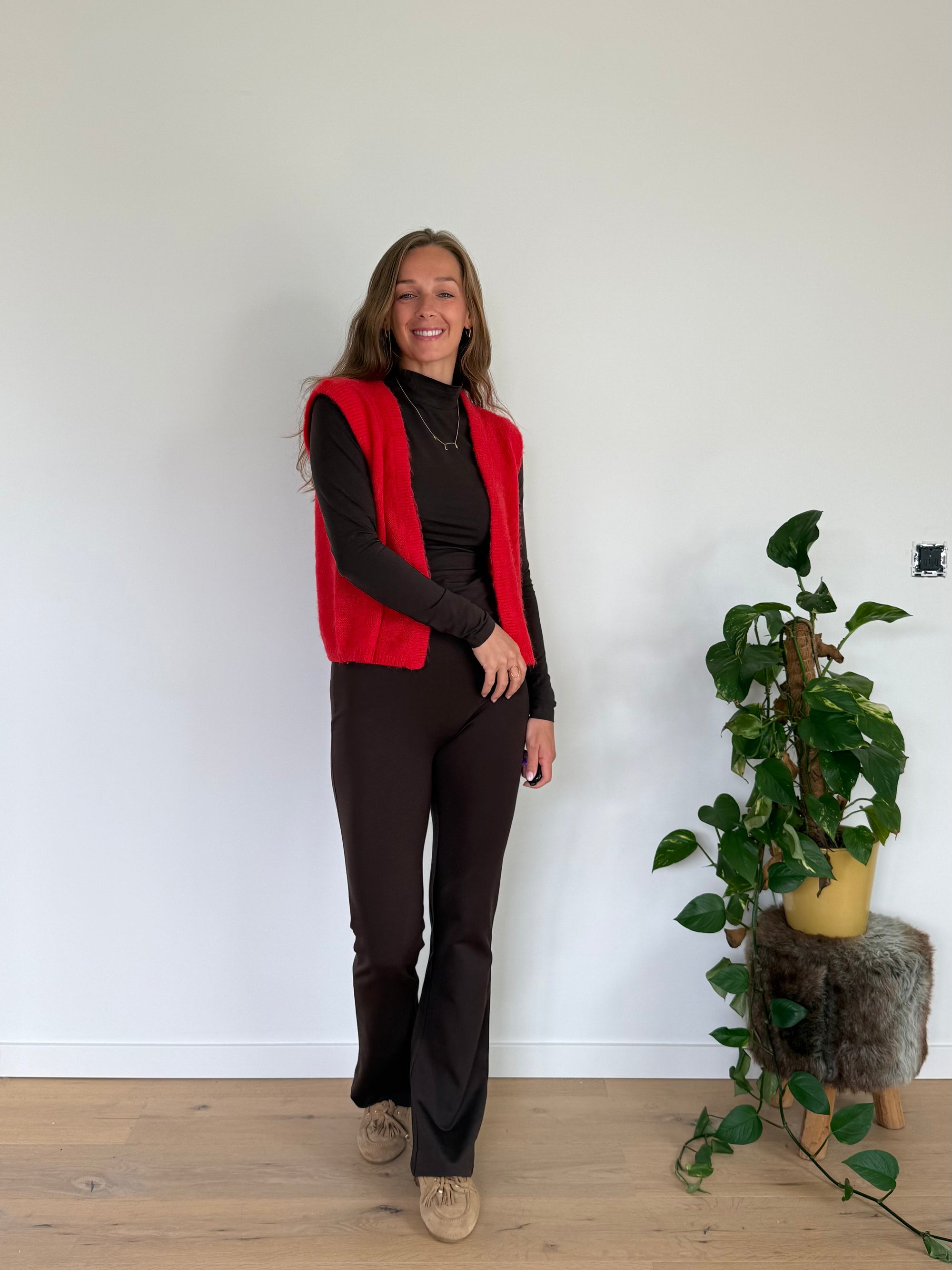 JDY pretty flare broek Bruin