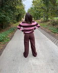 JDY Melany polo knit Bruin/ Roze
