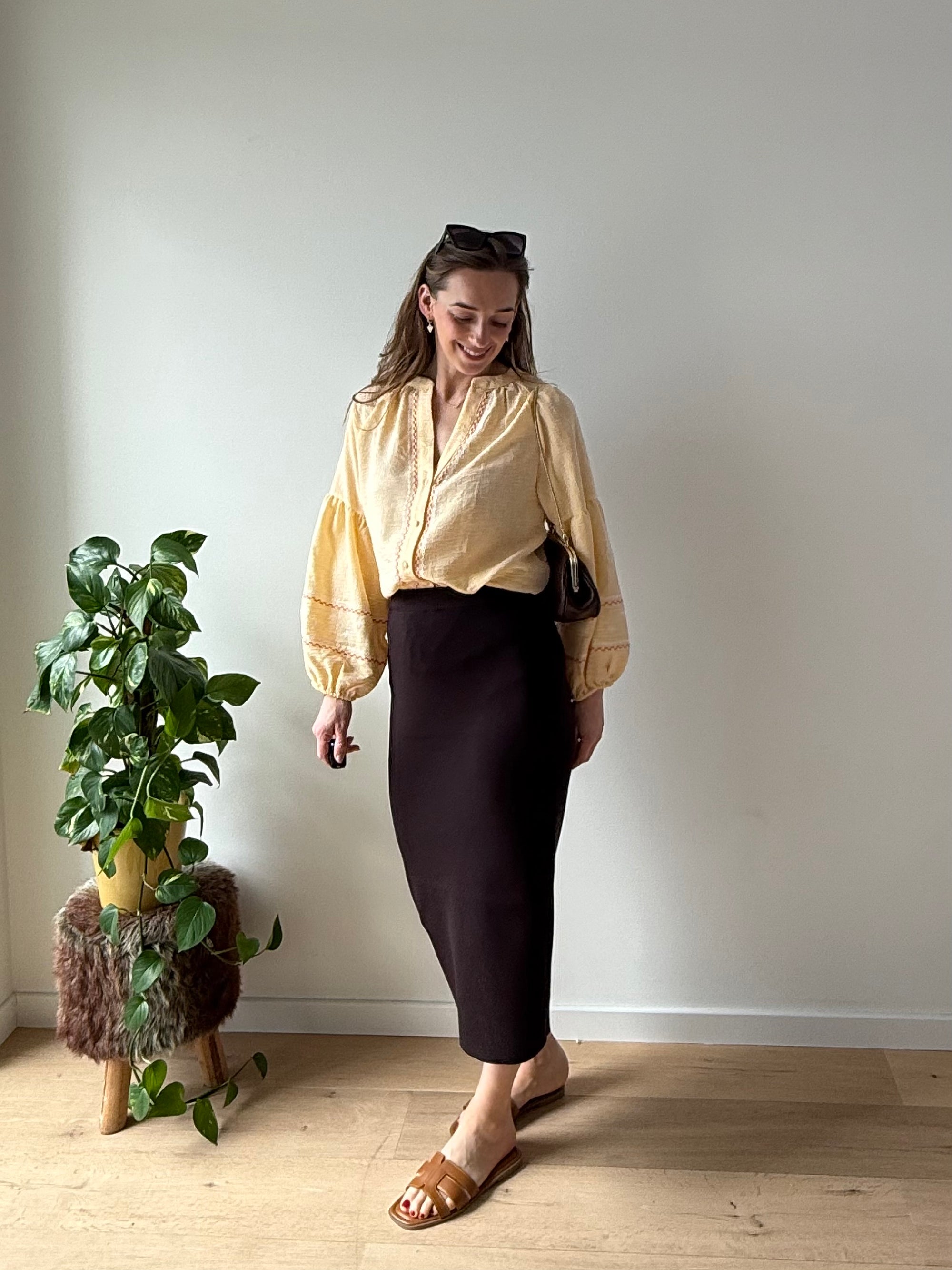 JDY Astra skirt Brown
