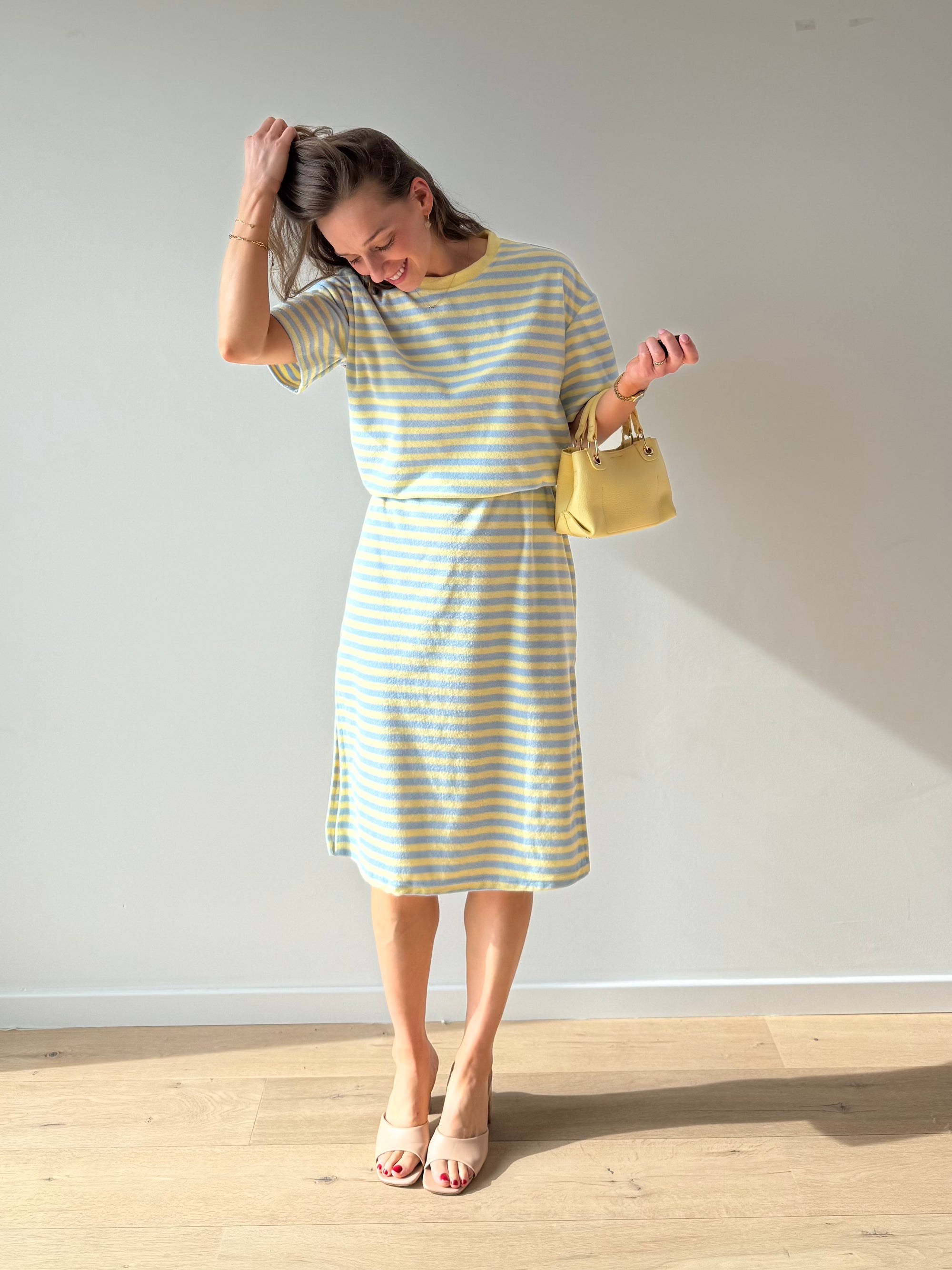 JDY Terry dress Blue/Yellow