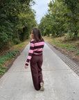 JDY Melany polo knit Bruin/ Roze