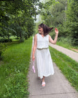 Ichi Linno skirt White