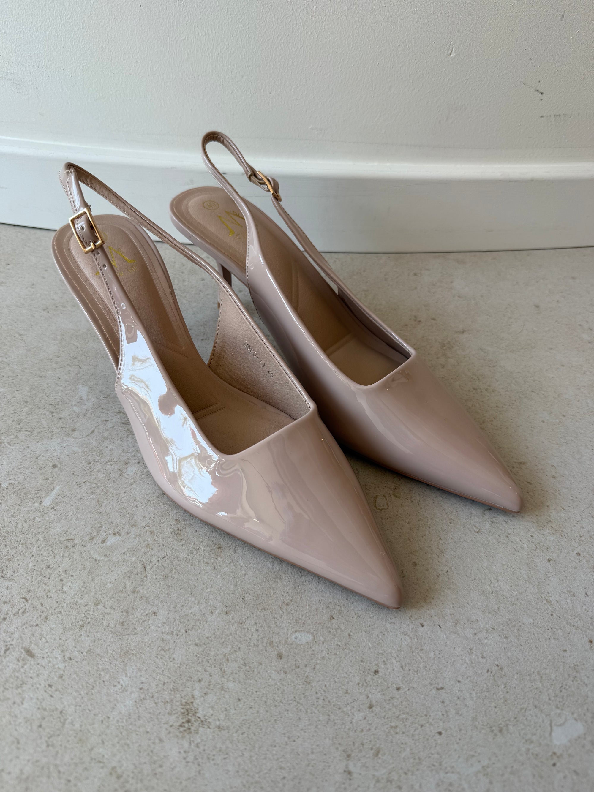 Pink slingback heels