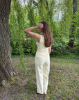 ICHI Kate broek Geel