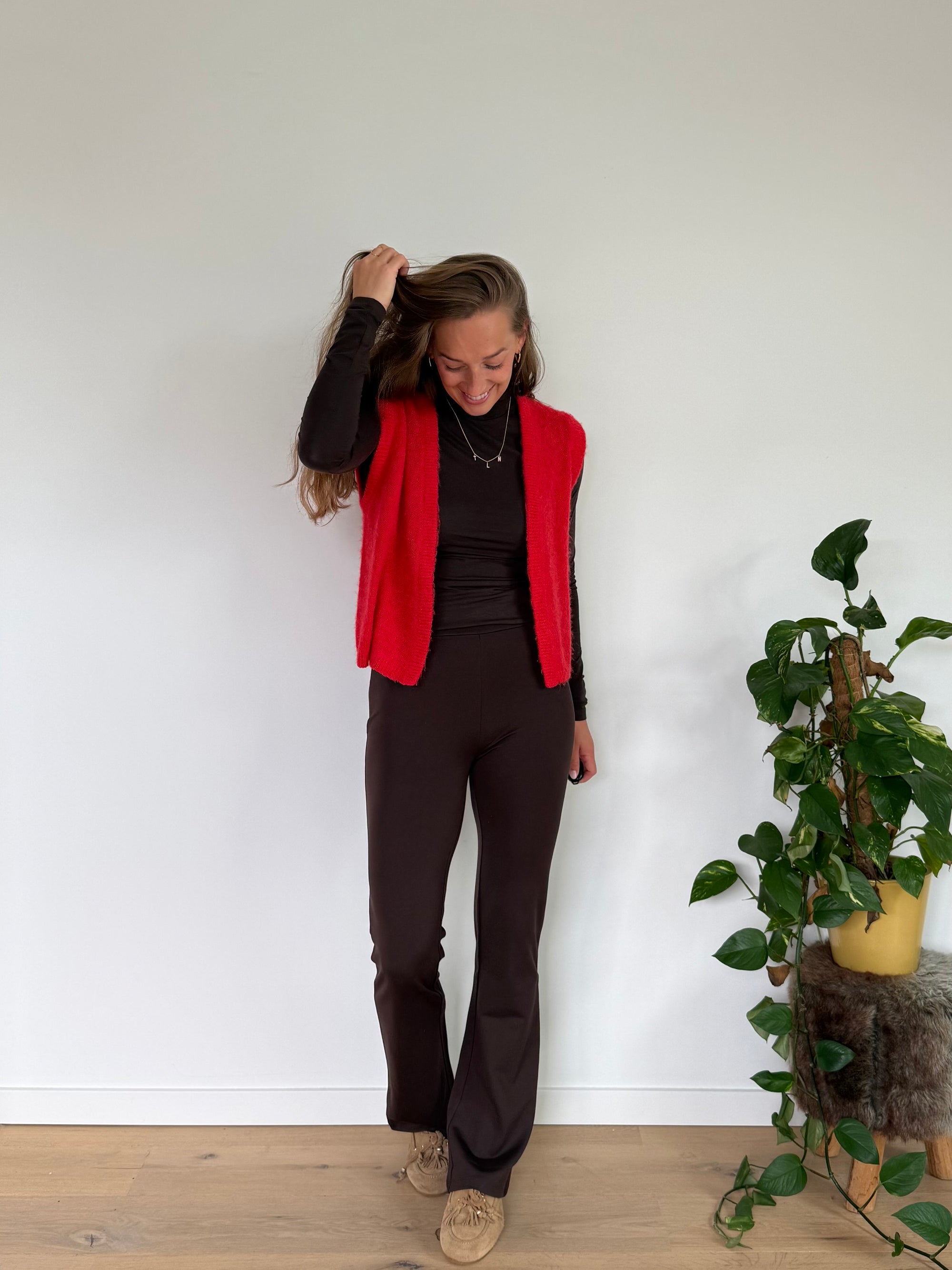 JDY pretty flare broek Bruin