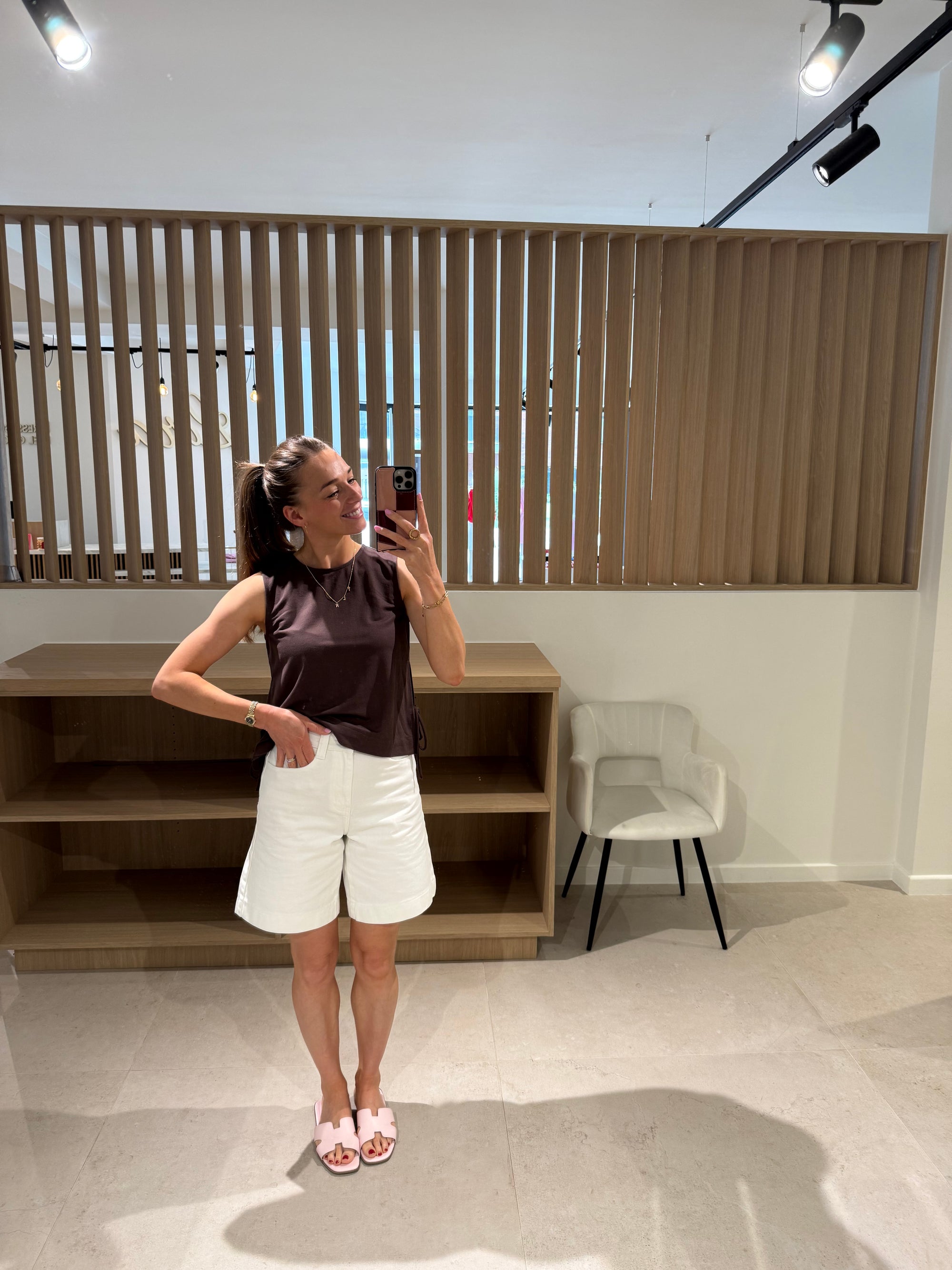 JDY Leslie top Brown