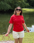 JDY Gaisa top Red