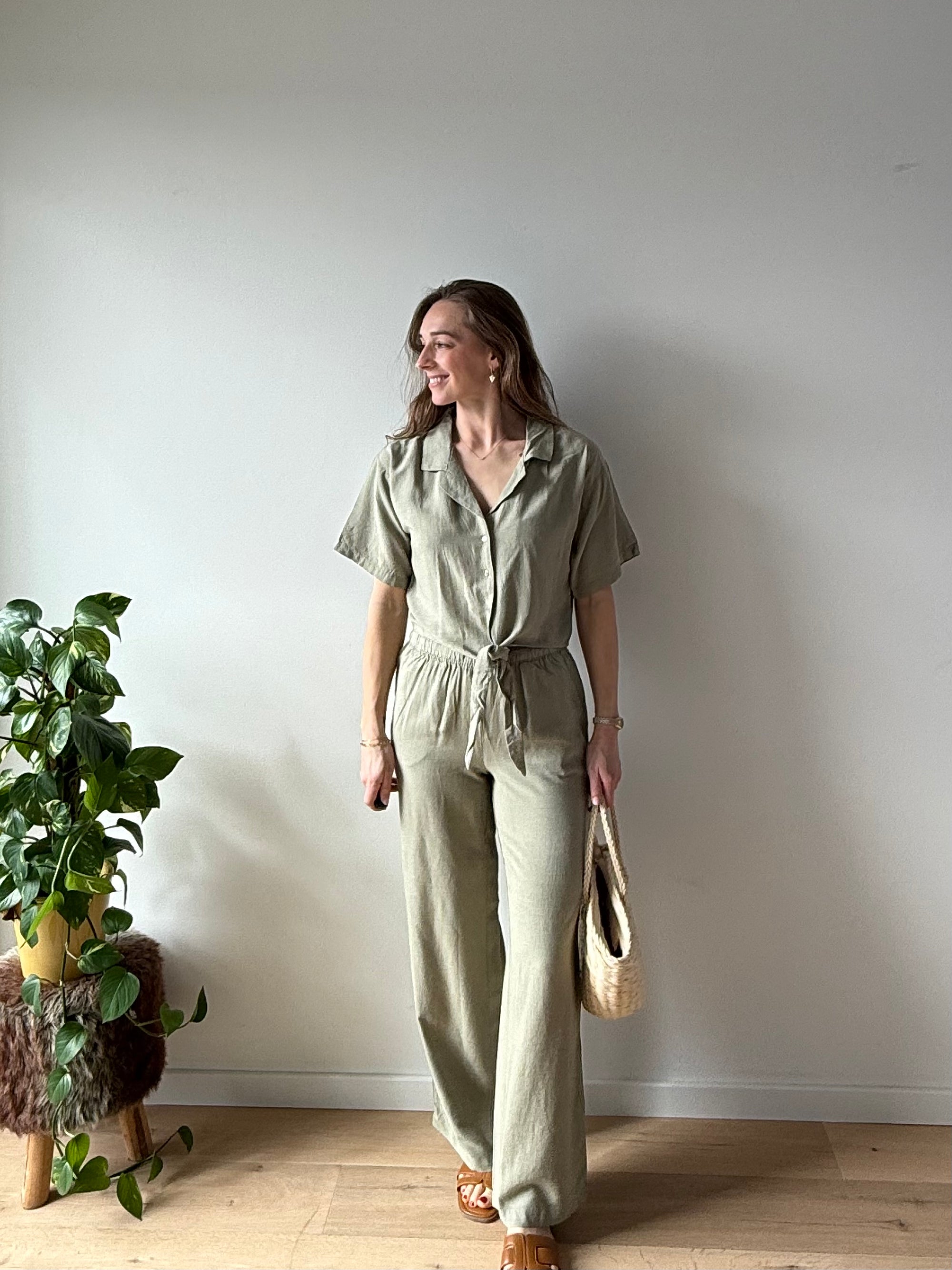 JDY Caya pants green