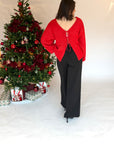 Ichi Dabria red bow sweater