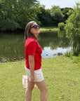 JDY Gaisa top Red