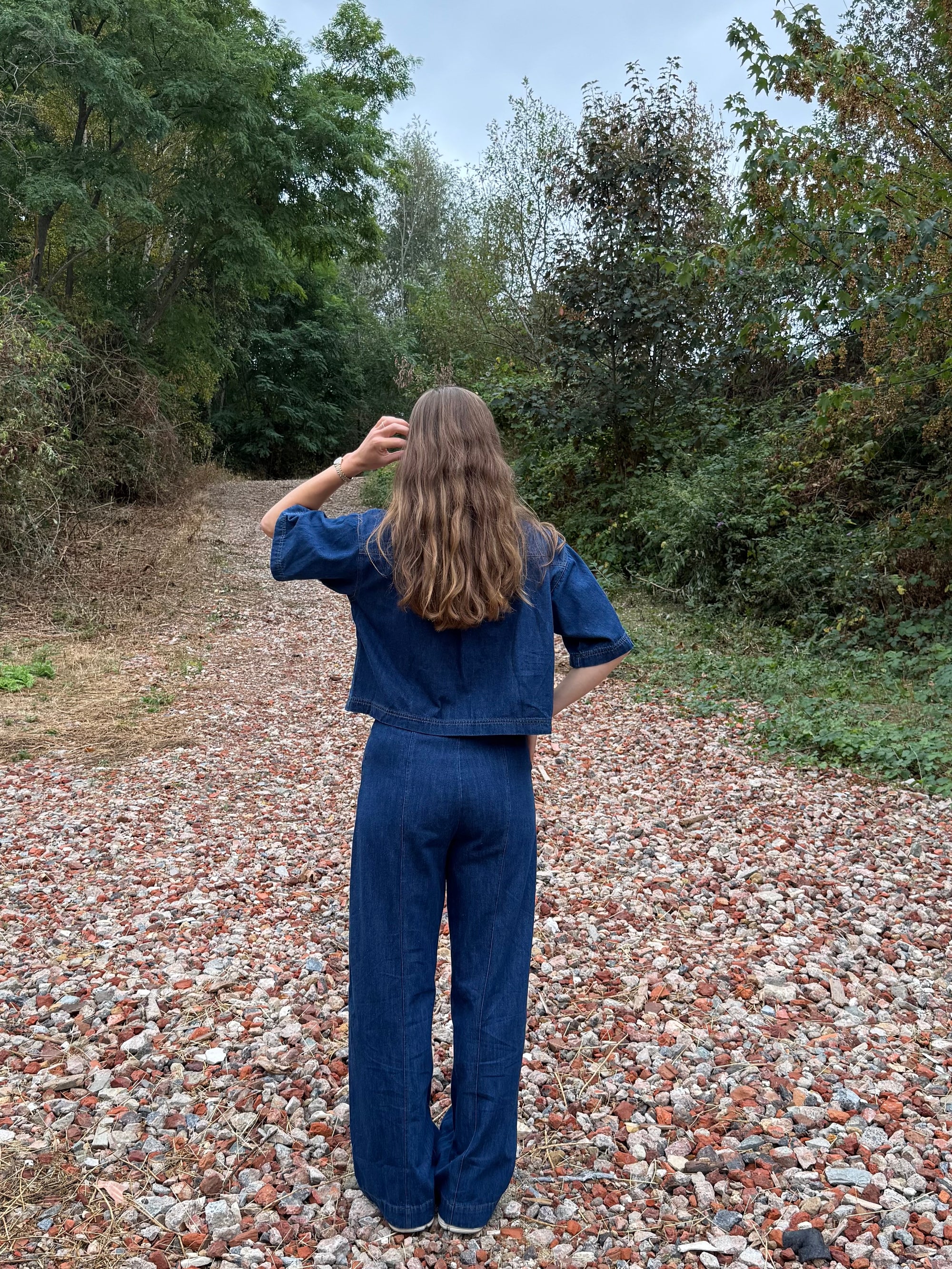 Denim set dark blue
