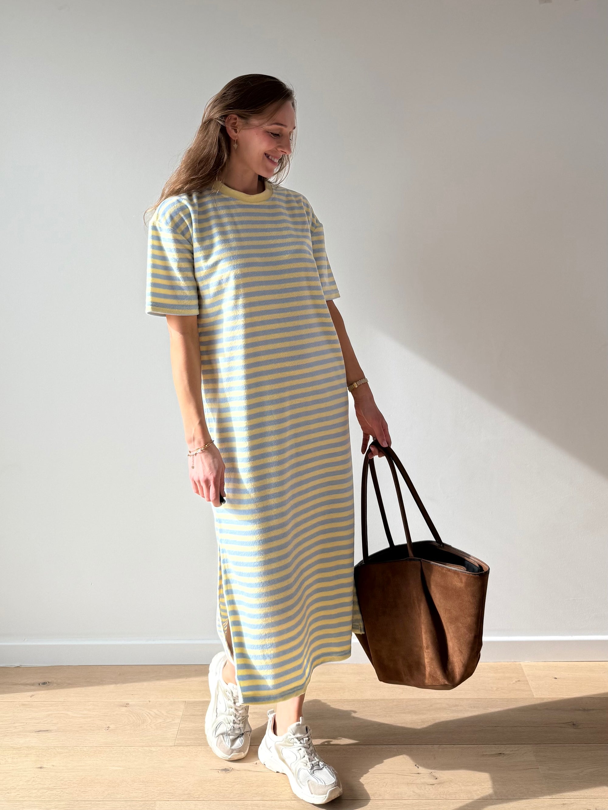 JDY Terry dress Blue/Yellow