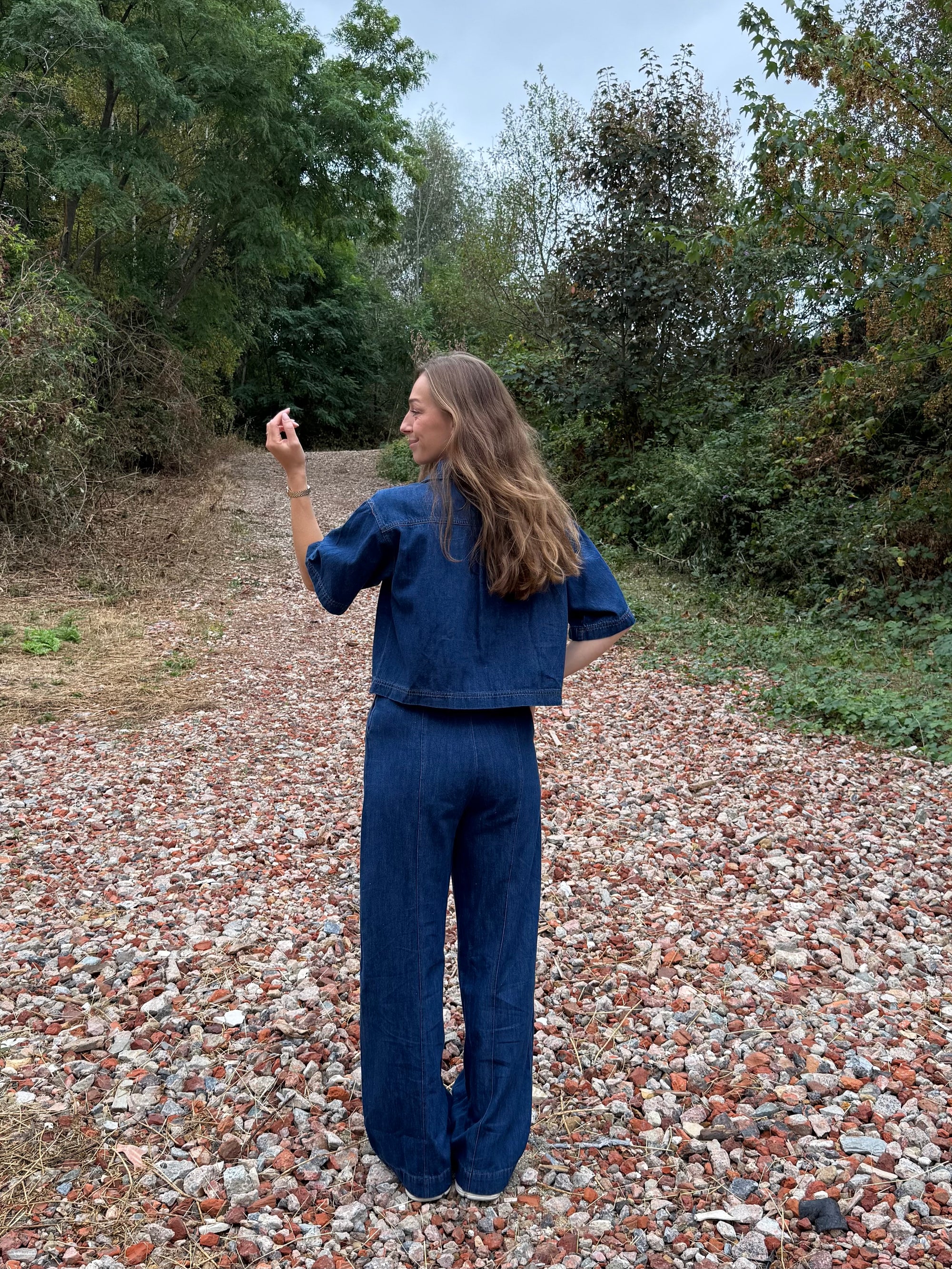 Denim set dark blue