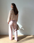 Only Asa knit gehaakt geel-roze