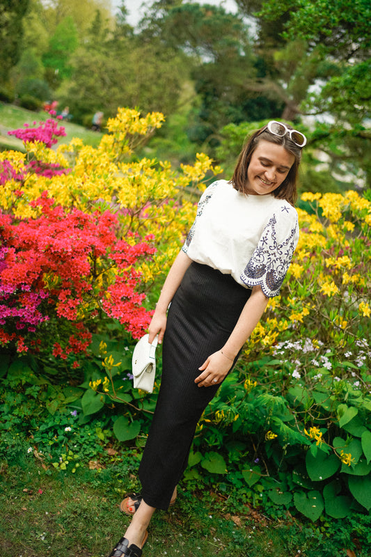 Only Emma Long Skirt Black
