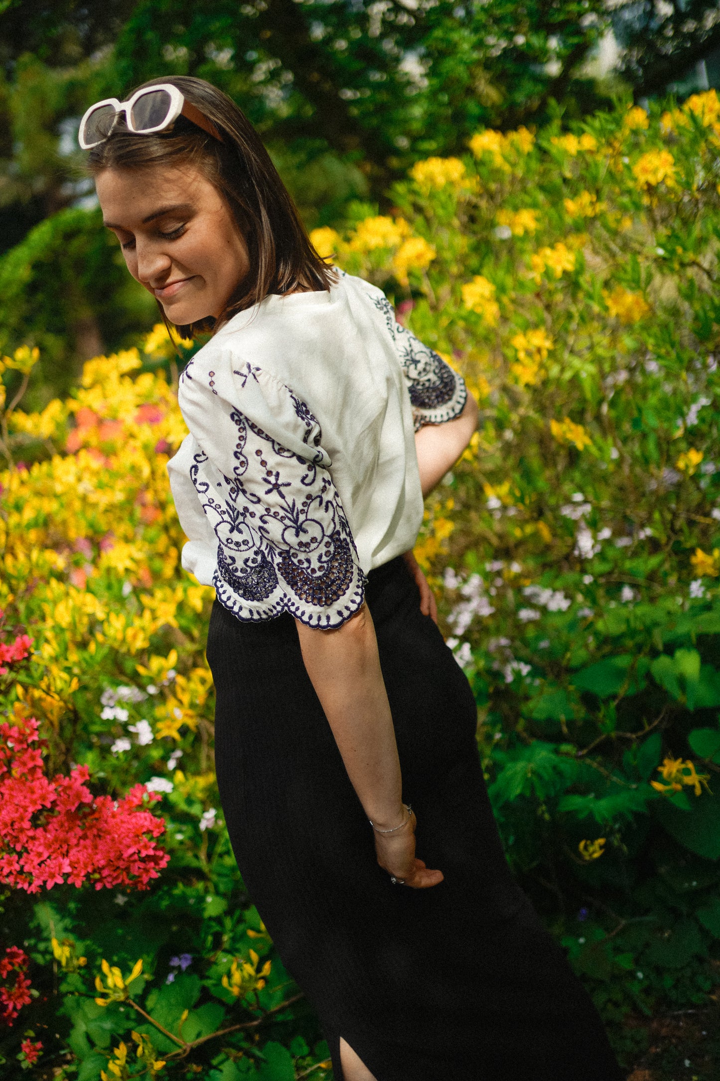 JDY Grandma Broderie Anglaise T-Shirt White
